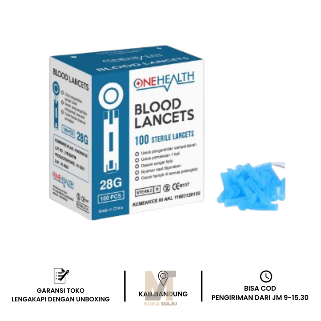 jarum blood lancet isi 100 / jarum bekam 28g