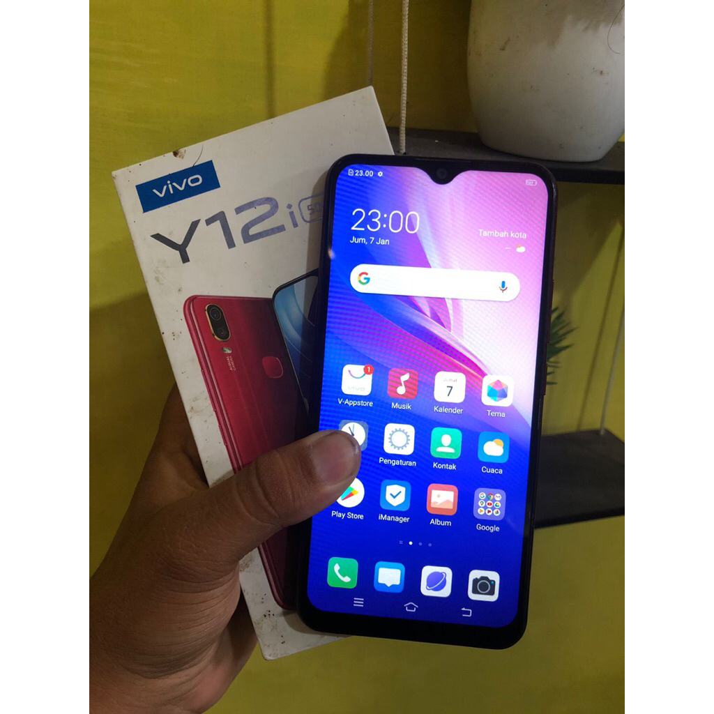 Vivo y12i handphone second original KELENGKAPAN FULLSET ori ram 3/32