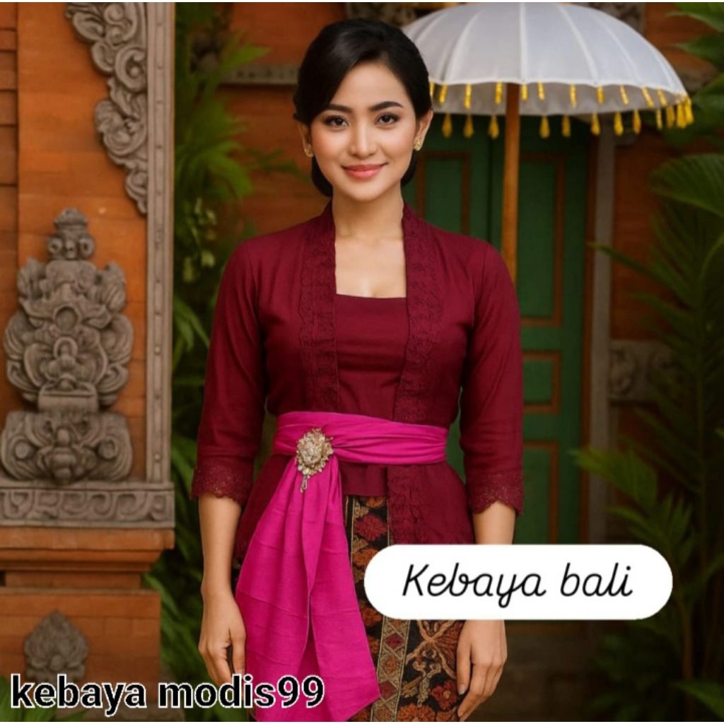 KEBAYA BALI//KEBAYA BALI KARTINI KEBAYA+SELENDANG+BROS KEBAYA SETELAN TERBARU KEBAYA EXCLUSIVE MODER