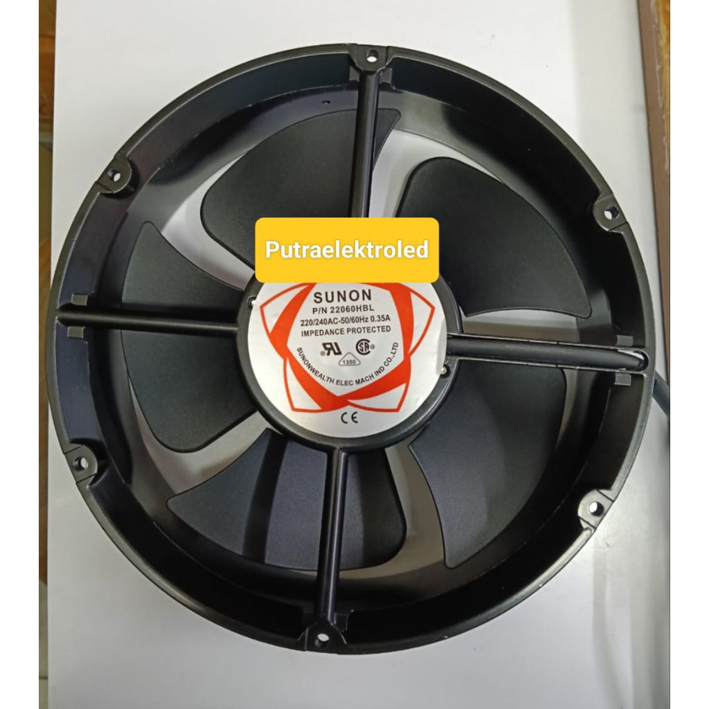FAN SUNON 22 X 22 CM AC 220V/240V BALL BEARING / Fan AC 22 CM Sunon AC 220V/240V Ball Bearing