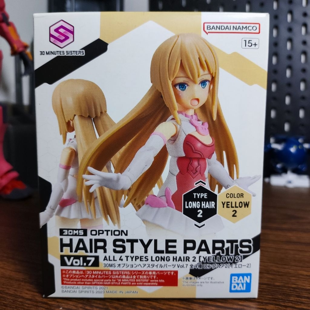 30MS OPTION HAIR STYLE PARTS Vol.7 LONG HAIR 1 (YELLOW 2) - BANDAI