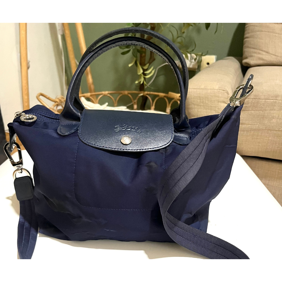 Preloved Longchamp le pliage with strap tas top handle second PL