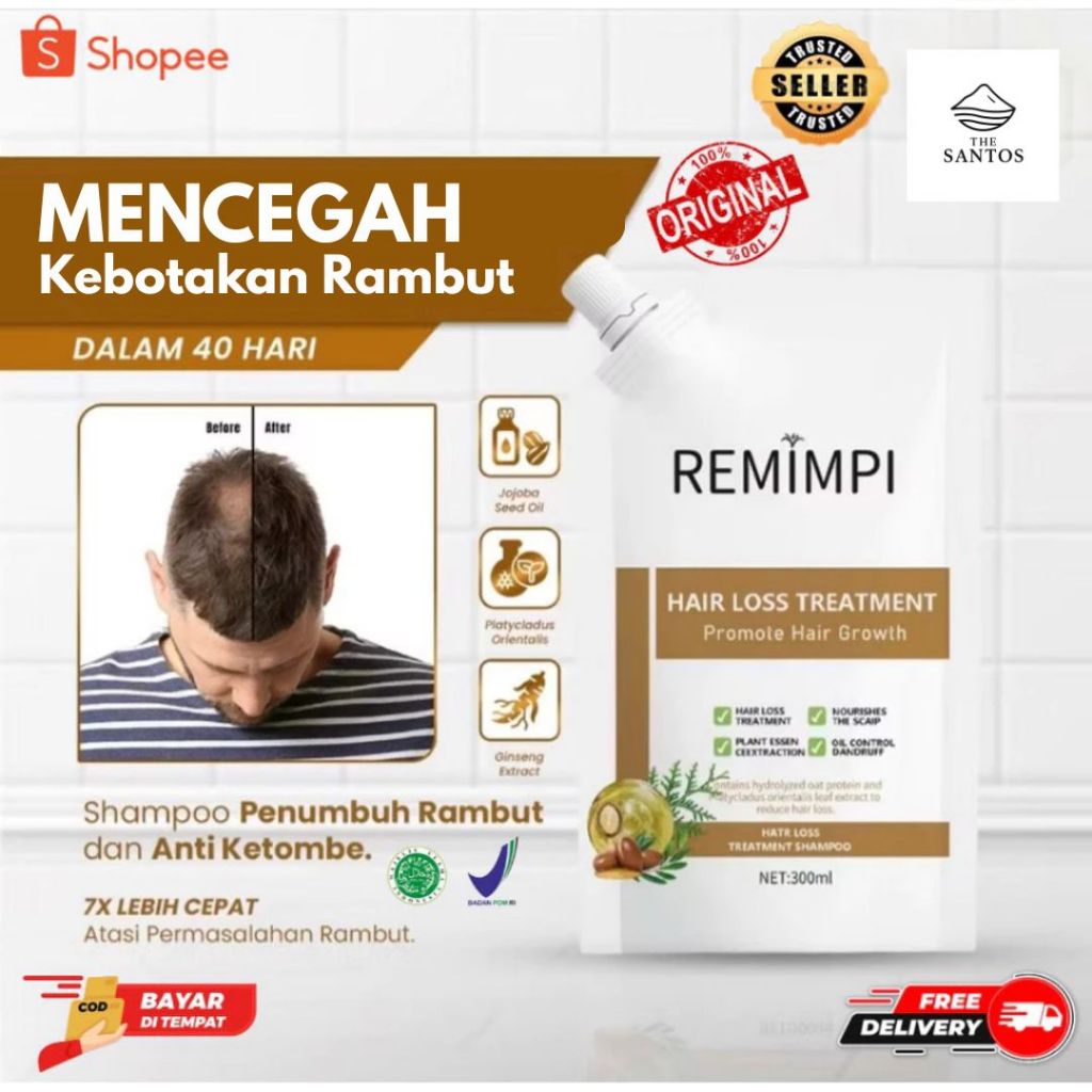 REMIMPI Premium Shampoo | Mengurangi Rontok & Membersihkan Ketombe