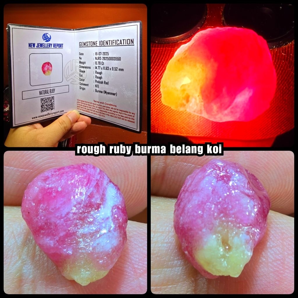 bongkan batu ruby burma star belang koi windusara