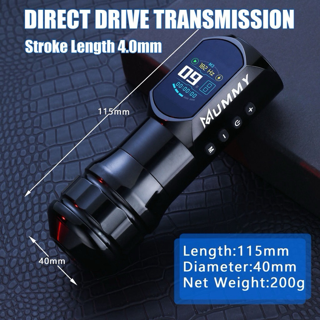 MUMMY TATTOO PEN WIRELESS MACHINE profesional tanpa kabel mesin tato sulam