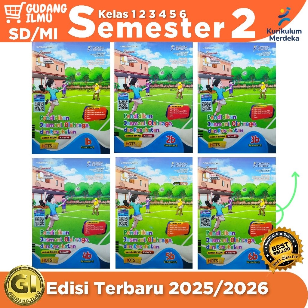 LKS PENJAS / PJOK SD Kelas 1,2,3,4,5,6 semester 2 kurikulum Merdeka
