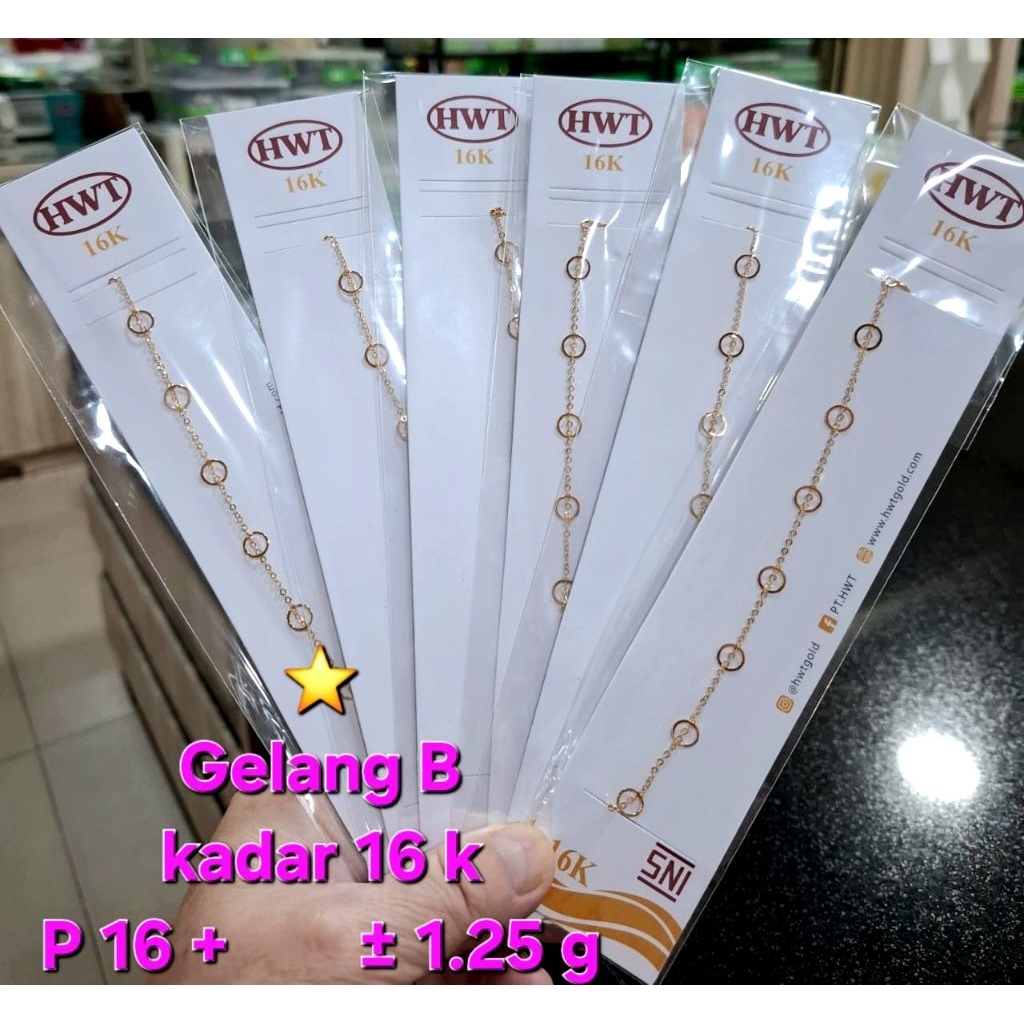 GELANG Rantai bulat emas tua 16k 700 emas Asli Gold bracelet 1,3 gram