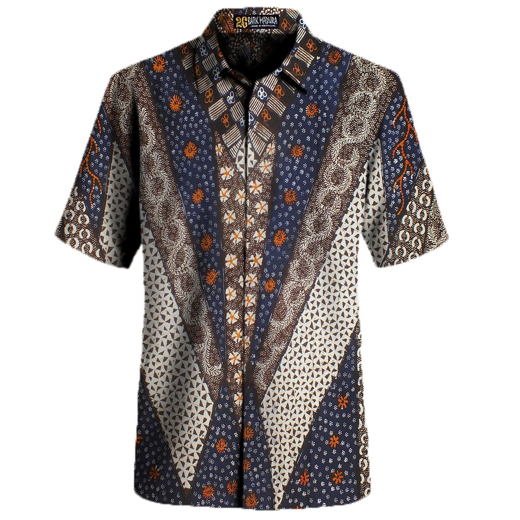 Kemeja Batik Tulis Madura Baju Batik Pria Lengan Pendek GA209