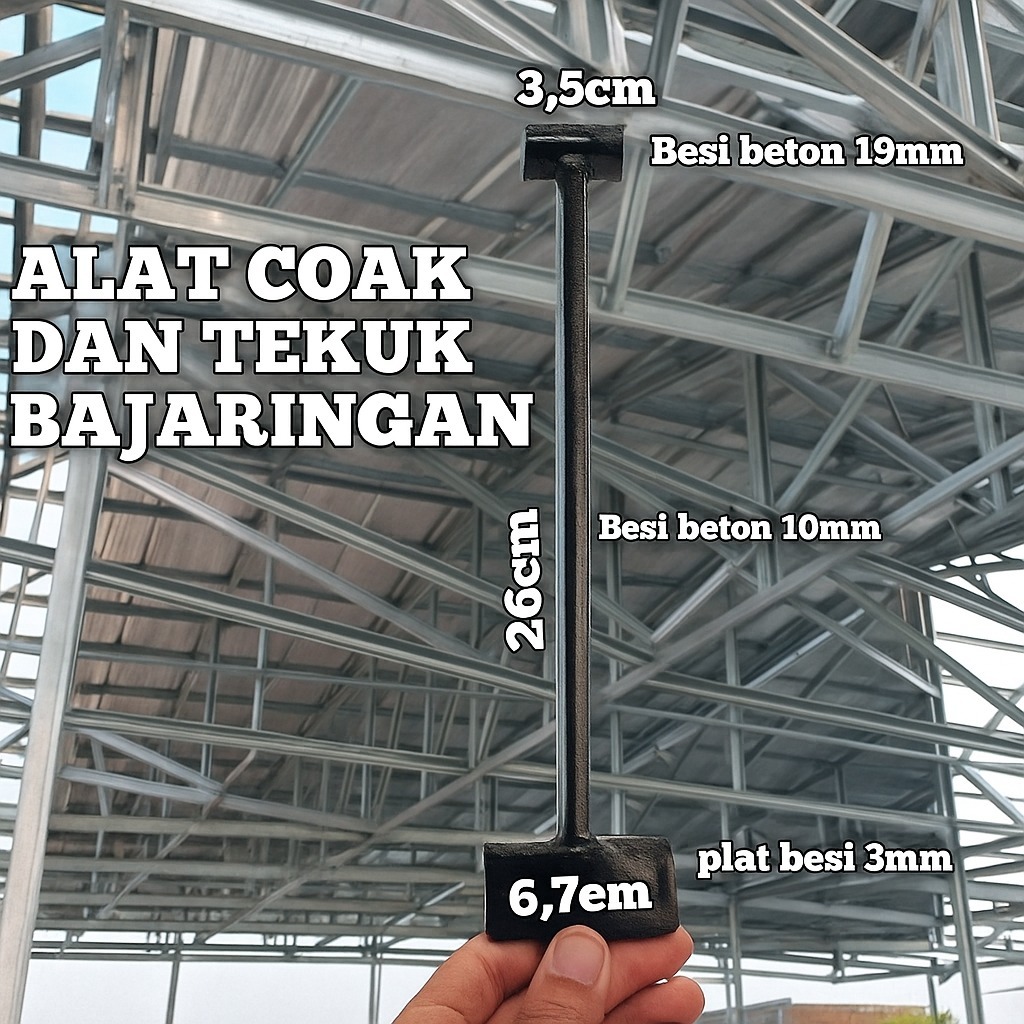 alat coak dan tekuk baja ringan besar