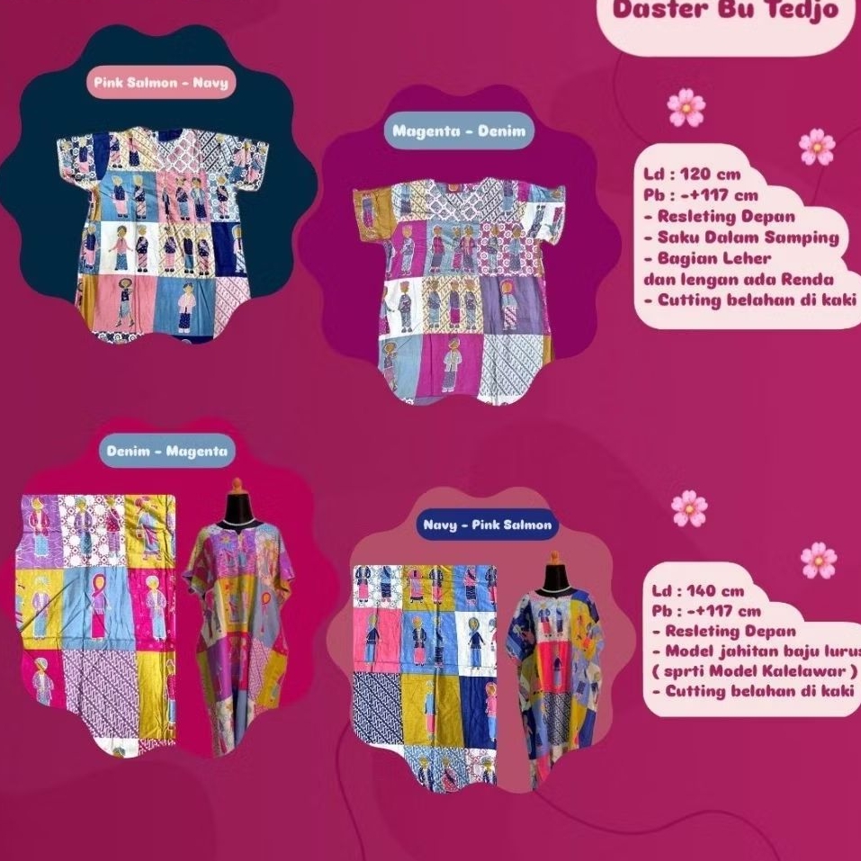 Daster Bu Tedjo Viral / Daster Unik / Daster Premium Rayon / Daster Rayon Bali / Sidoarjo Waru