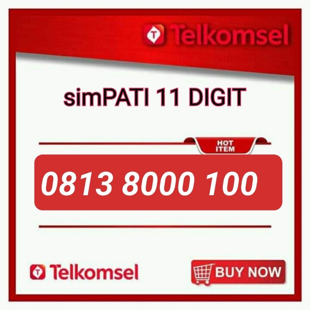 NOMOR CANTIK TELKOMSEL 11 DIGIT 0813 8000 100 NOMOR CANTIK SIMPATI 11 DIGIT - KARTU PERDANA TELKOMSE