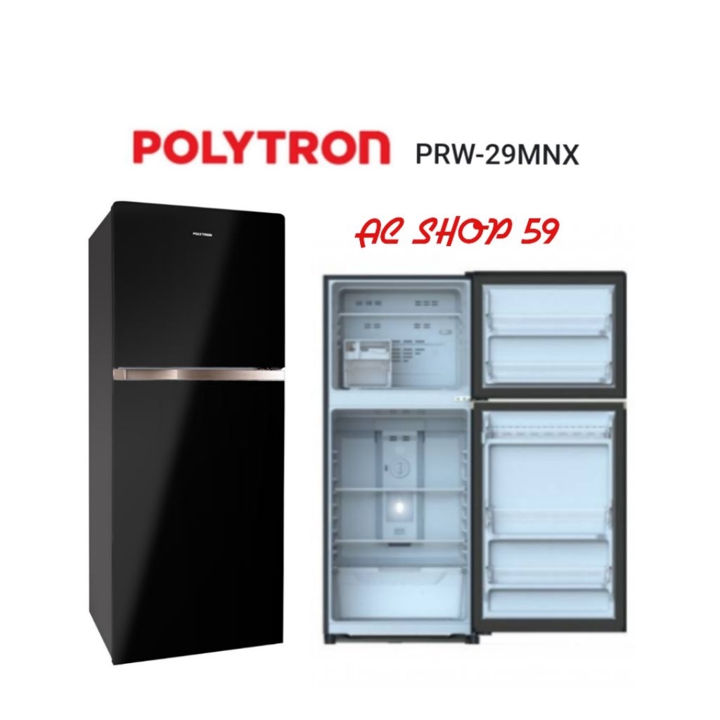 POLYTRON PRW29MNX / PRW 29MNX Kulkas 2 Pintu 260L Belleza Jumbo Series New