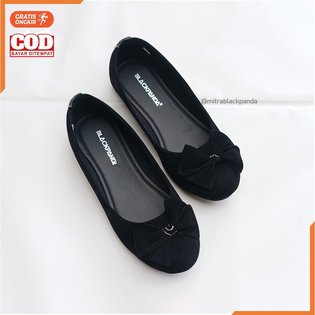 Blackpanda Flat Shoes - Sepatu Black Panda - Sepatu Wanita - Black Panda Meita Black