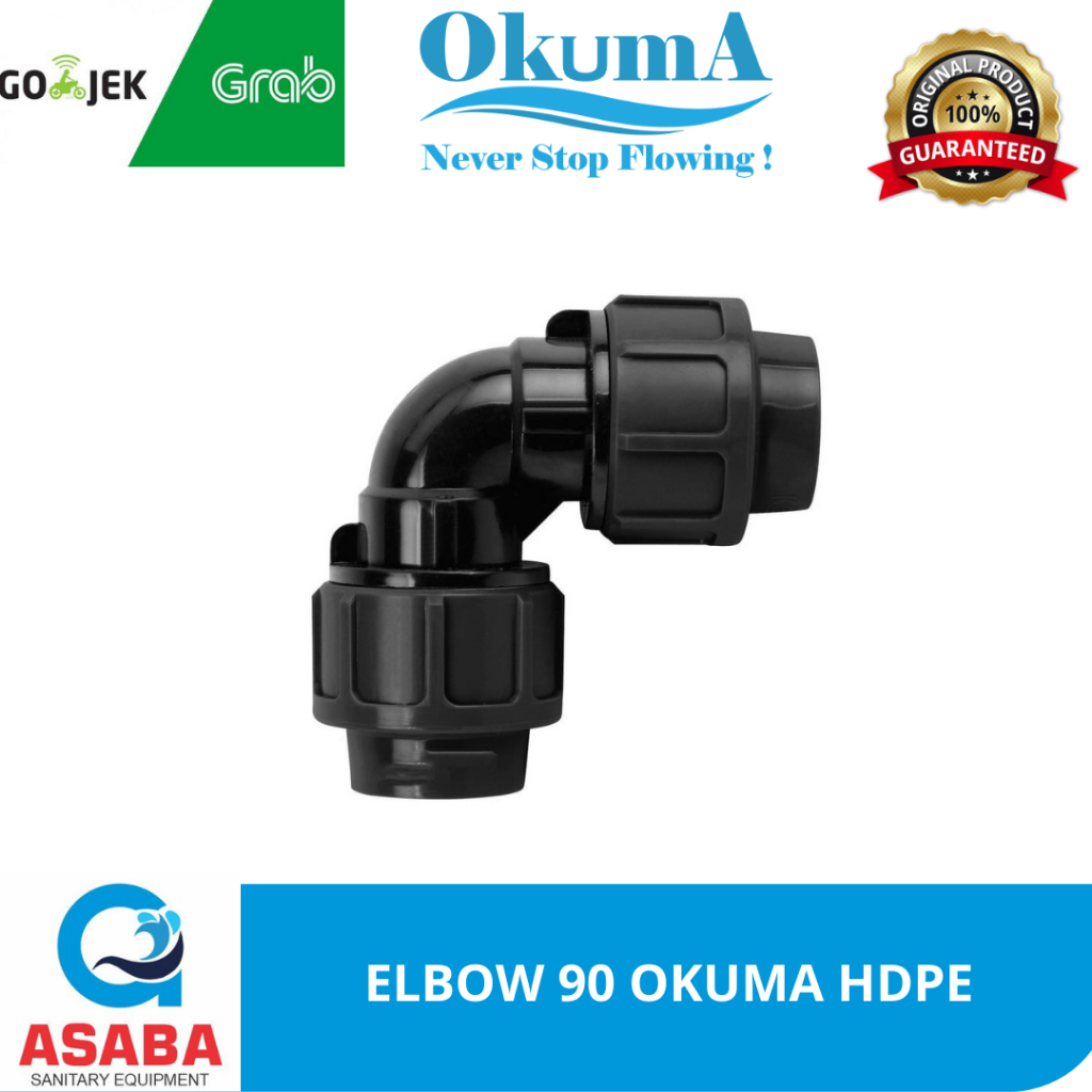 EQUAL ELBOW HDPE 40MM OKUMA
