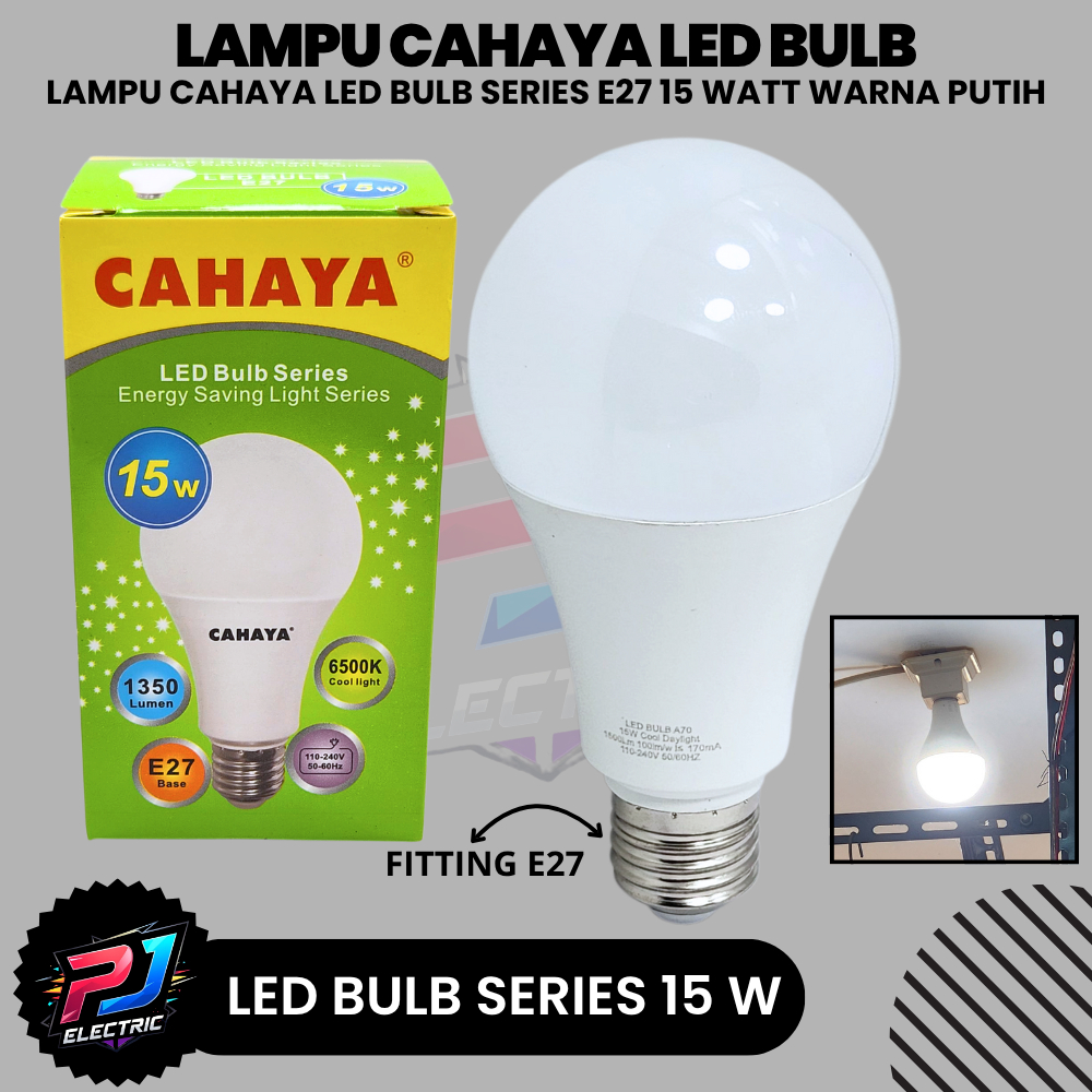 15W Lampu LED Bulb CAHAYA / Bohlam LED CAHAYA 15 WATT Kuat Tahan Panas Cahaya Putih Super Terang Hem
