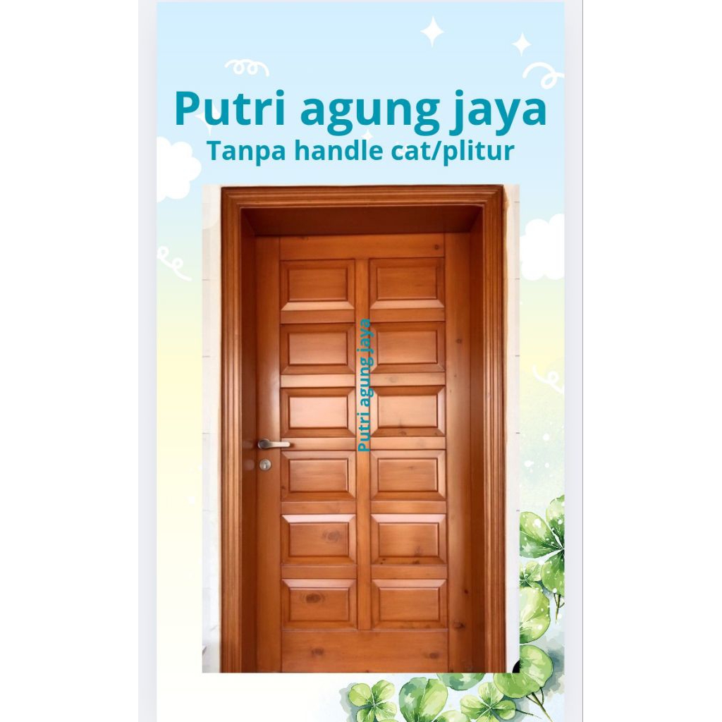 kusen+pintu kayu kamper dan meranti bisa custom fast respon