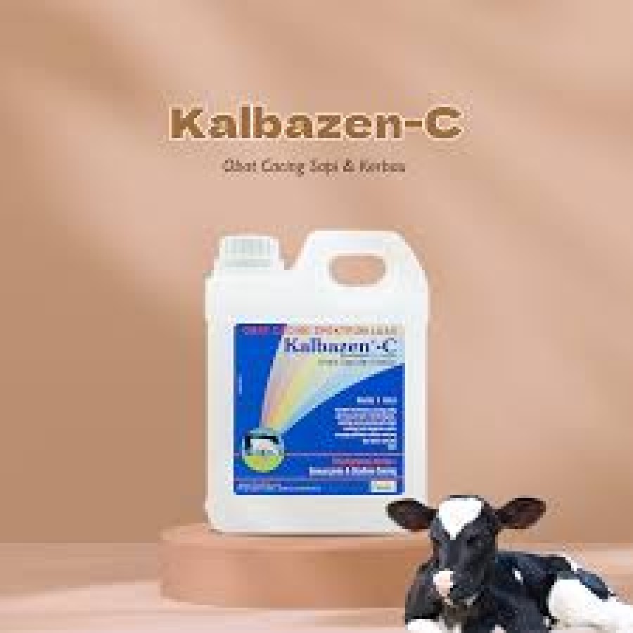 PREMIX - KALBAZEN C 1 LITER - Obat Cacing Hewan Cair Ampuh Basmi Semua Jenis Cacing Sapi Kerbau Kuda