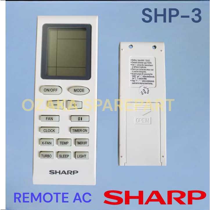 Remote ac sharp R-SHP3
