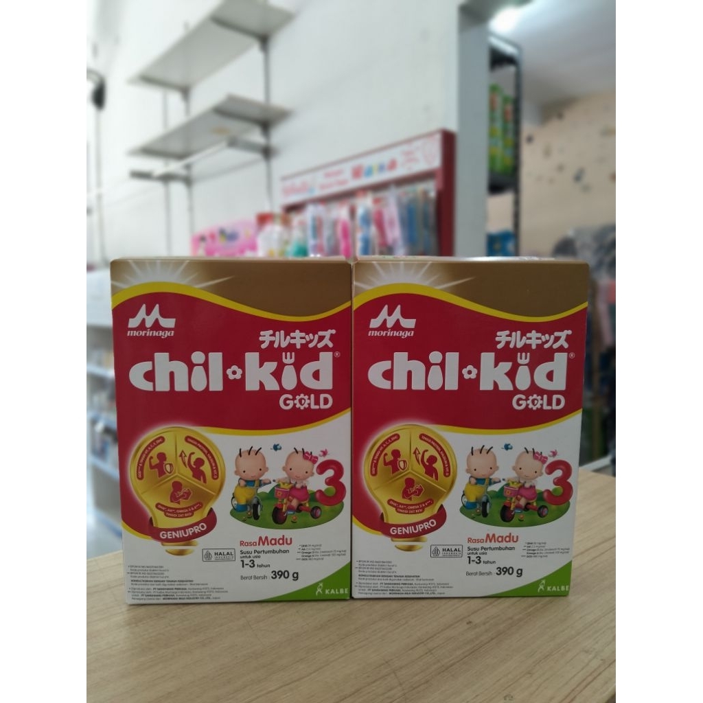 Chilkid Madu 390gr Dus Utuh / Susu Formula Bayi 1-3Tahun / Morinaga Chilkid 1-3