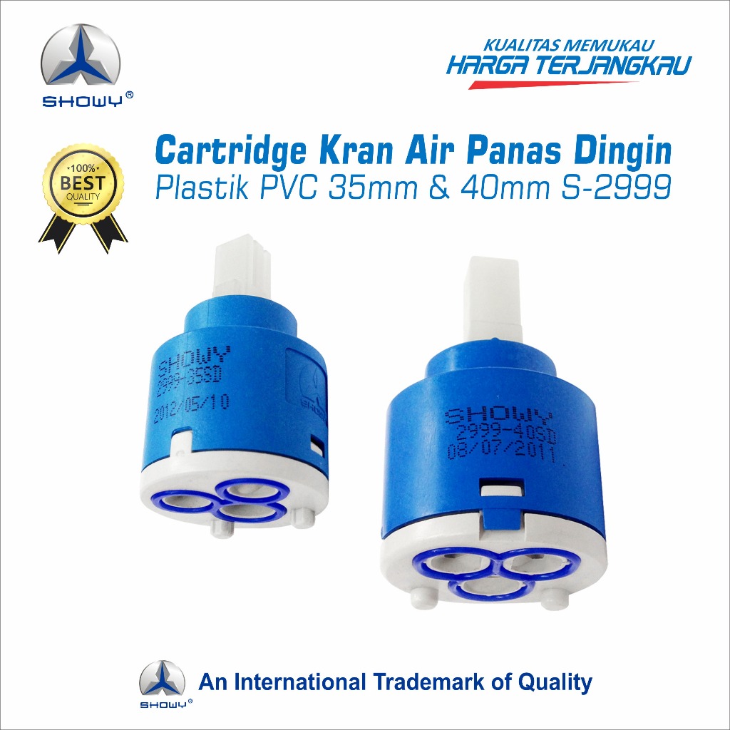 SHOWY Cartridge Kran Air Panas Dingin Plastik PVC 35mm & 40mm S-2999