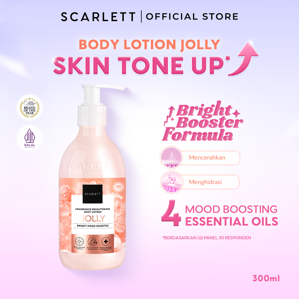 Scarlett Whitening New Fragrance Brightening Body Lotion Bright Mood Booster Jolly