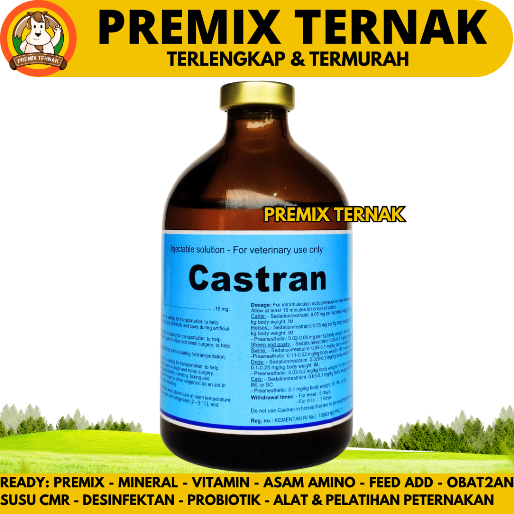 CASTRAN 100ML INTERCHEMIE - Anastesi untuk Hewan dan Sedasi Premedikasi Penenang Hewan