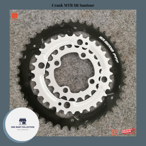 Chainring Set MTB SR Suntour 22 32 42T Stainless