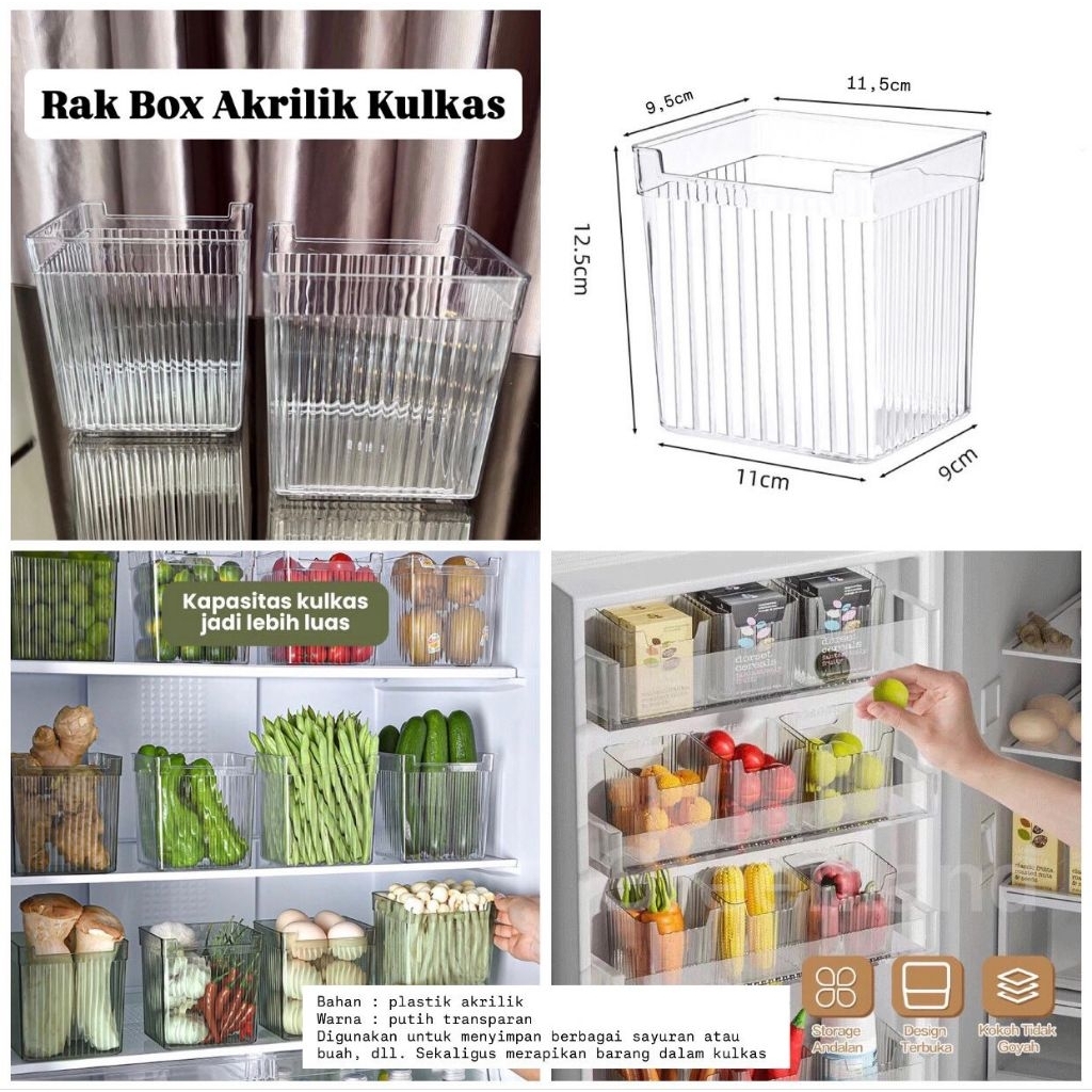RAK BOX AKRILIK KULKAS SATUAN