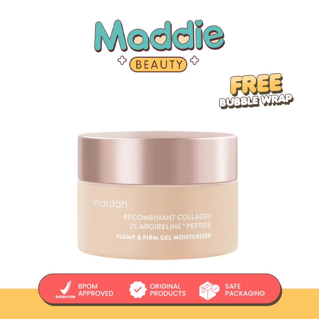 MADDIE - Wardah Plump & Firm Recombinant Collagen + 2% Argireline Peptide Gel Moisturizer 30g - Pele