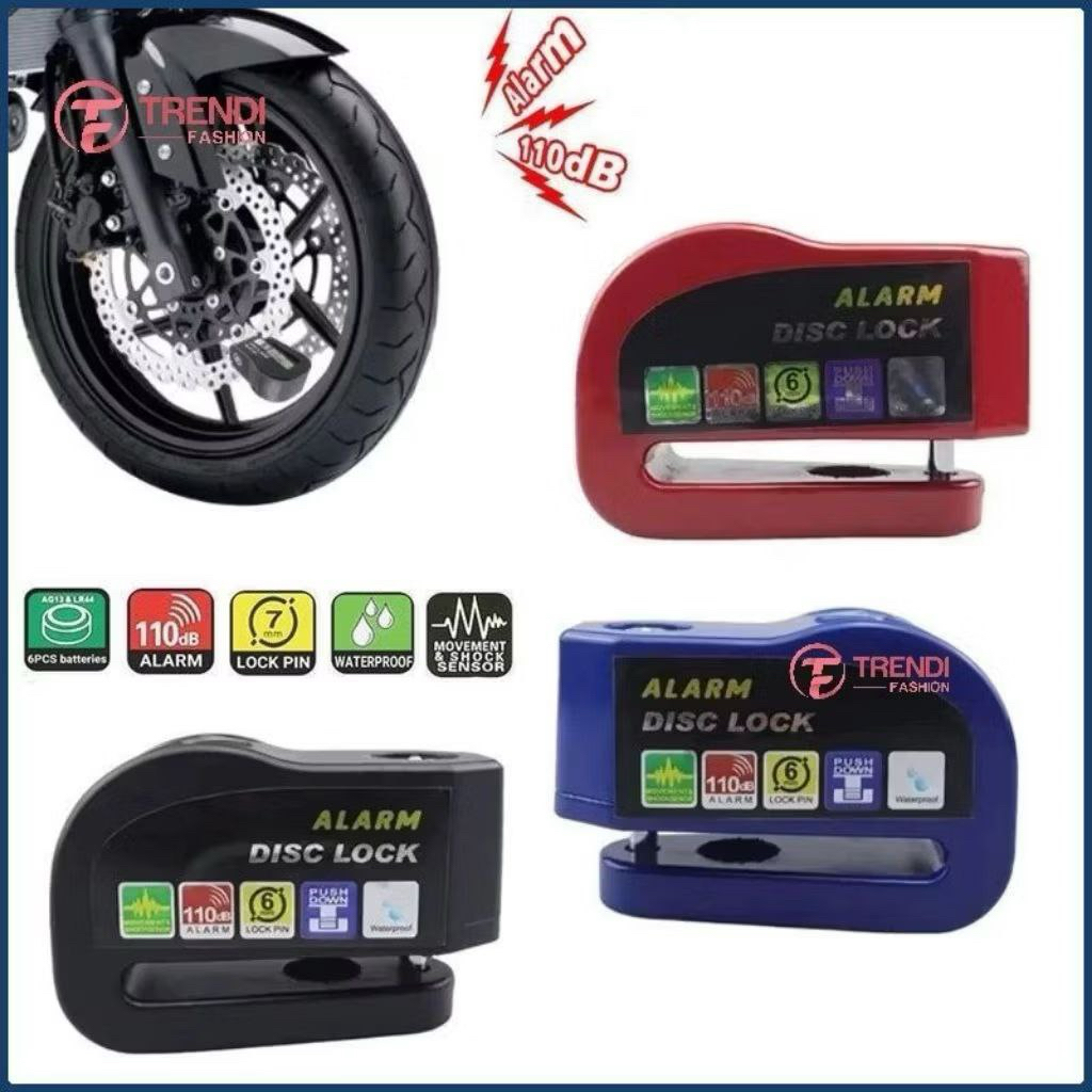 Alarm Disk Lock - Gembok Cakram Alarm Anti Maling - Gembok Cakram Alarm