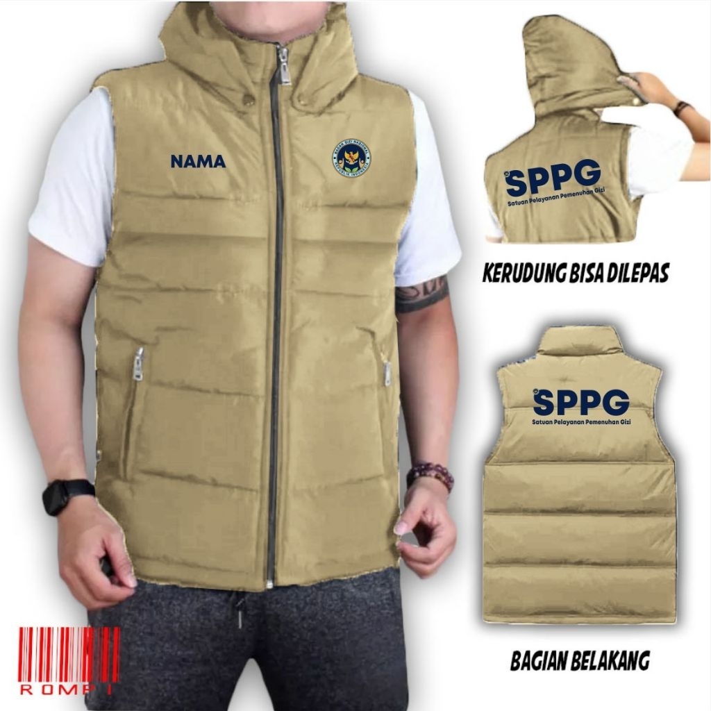 Rompi SPPG SABLON - Rompi Custom Sablon SPPG - BGN - free tambah nama