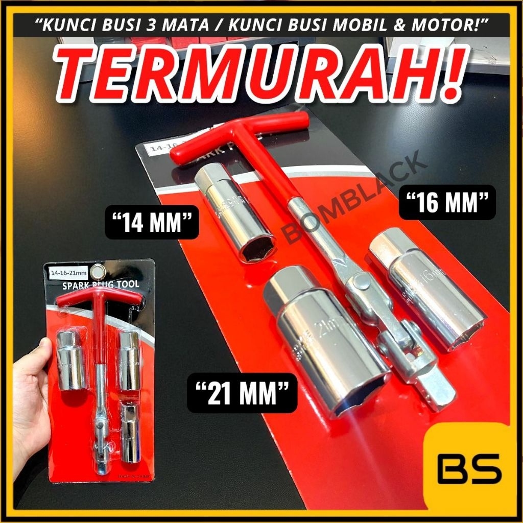 Kunci Busi 14 16 21 kunci busi mobil kunci busi motor kunci busi motor matic 14mm 16mm 21mm 14 mm 16