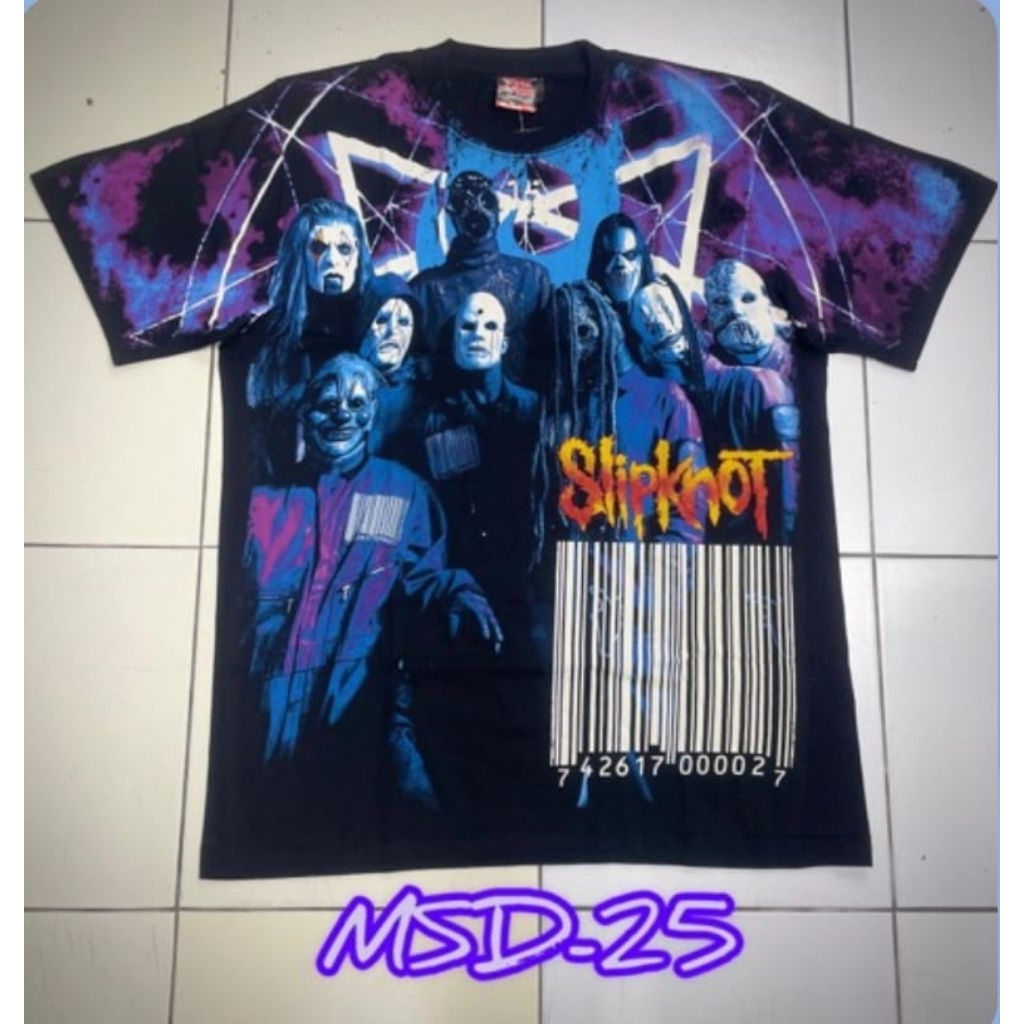 KAOS BAND IMPORT THAILAND THE ROXX THE MAXX DISCHARGE ALL OVER PRINT SLIPKNOT
