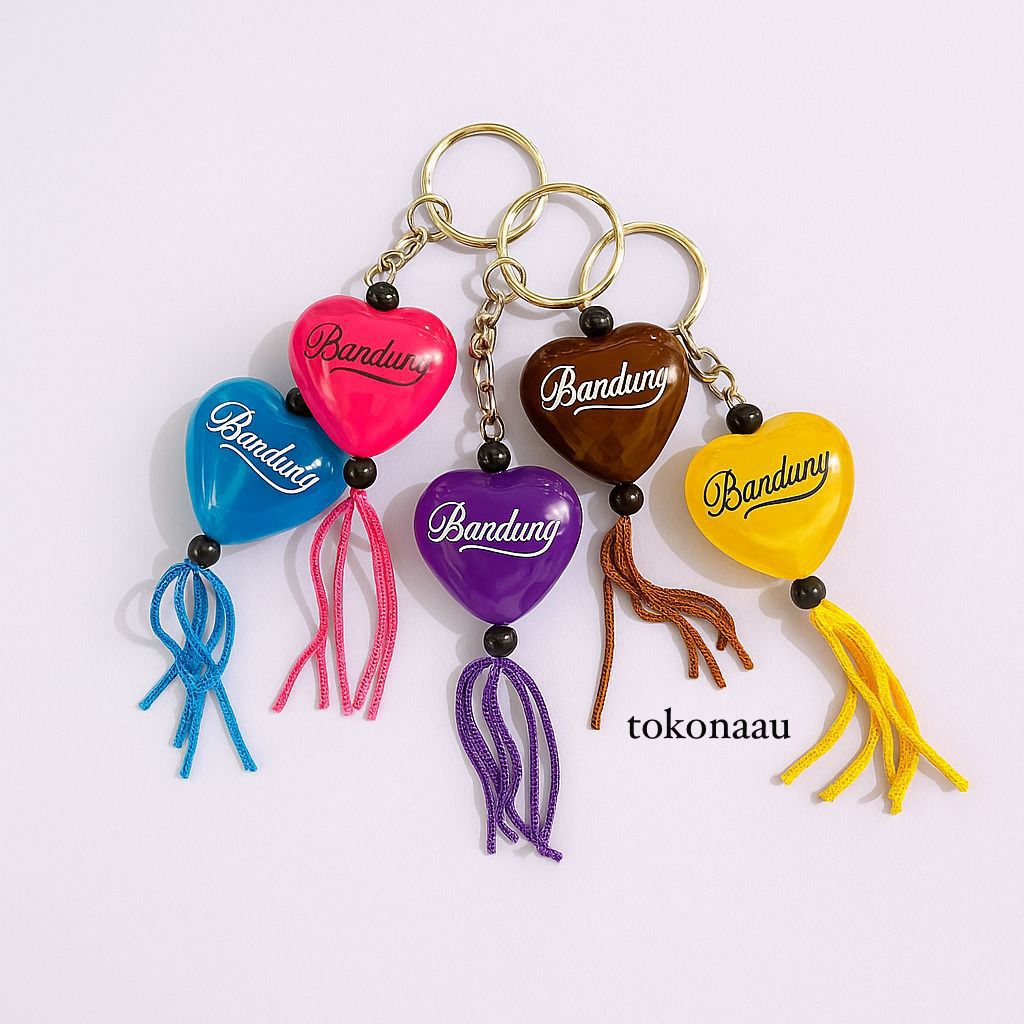 5 PCS Gantungan Kunci Oleh - Oleh Bandung | Keychain | Souvenir Bandung