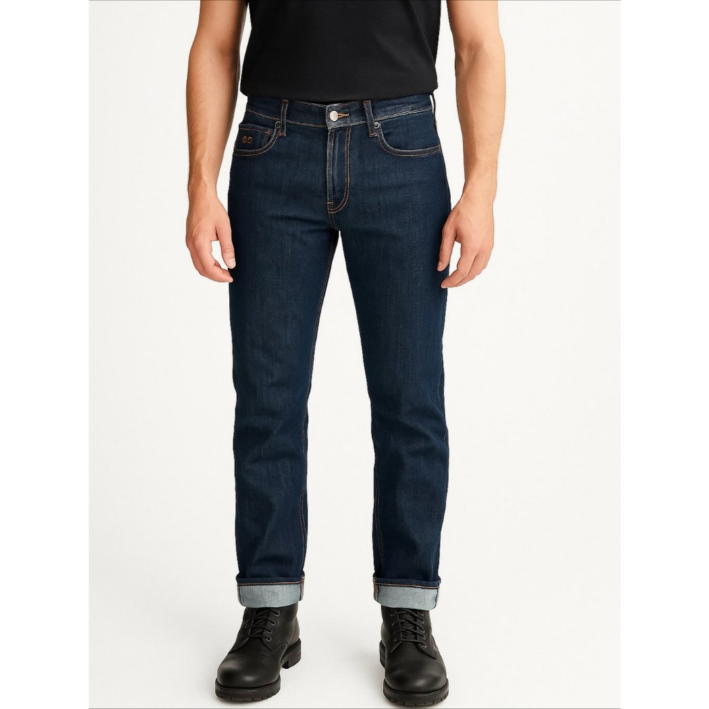 PLAC DENIM BERLIN SLIM TAPERED DEEP INDIGO JEANS (30)
