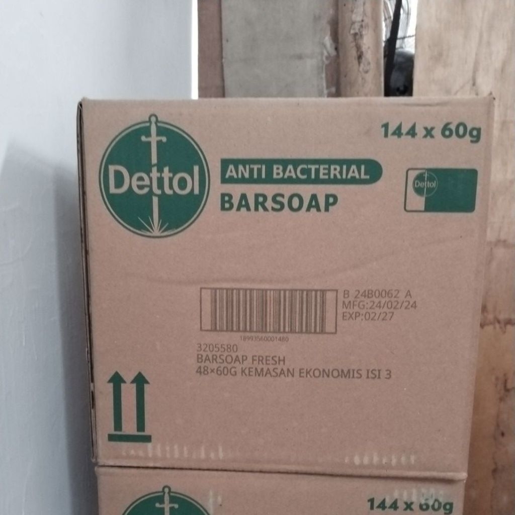 1DUS SABUN DETTOL 60GR ISI 144BATANG
