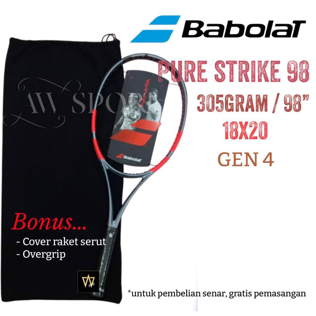 Raket Tenis Babolat PURE STRIKE 98 305g 18x20 Edition 2025 Tennis Racket
