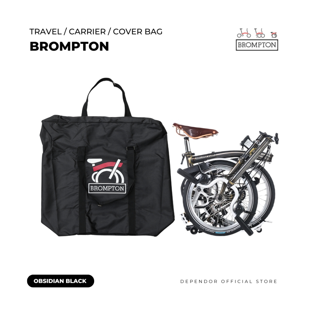 Tas Brompton Hitam / Tas Sepeda / Cover Sepeda Brompton / Travel Bag / Tas Pelindung Sepeda Lipat / 