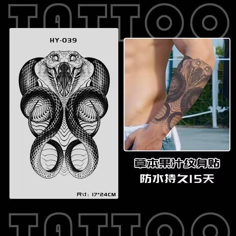 TATTO TANGAN,DADA ,TATTO FULL LENGAN ULAR TAHAN AIR