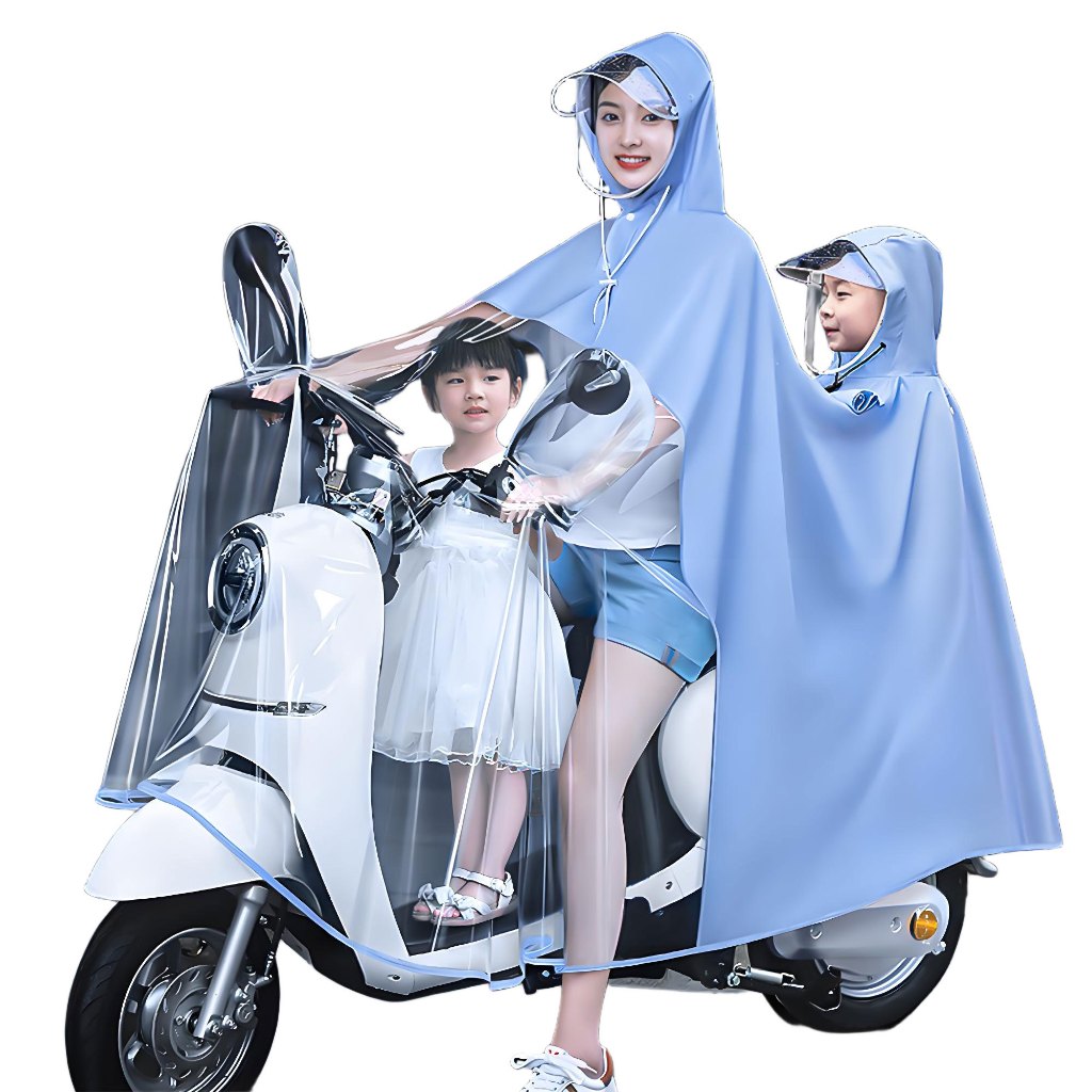 Jas Hujan Motor Ponco Pvc/Jas Hujan Wanita Dan Pria Motor/Jas Hujan Untuk Satu Orang Dan Dua Orang/F
