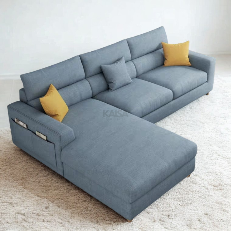 sofa ruang tamu minimalis letter L full bahan - kaisa Furniture