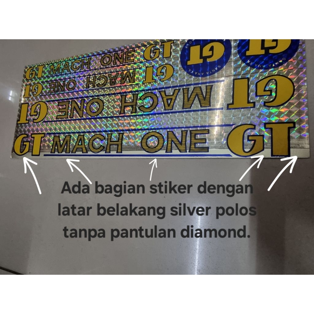 Stiker Sepeda BMX Old School Merk GT Mach One DENGAN MINOR DEFECT