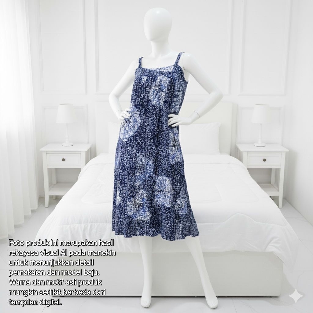 LUZA OROGINAL ASLI PEKALONGAN daster yukensi rara tanpa lengan ld 110an bahan adem motif terbaru