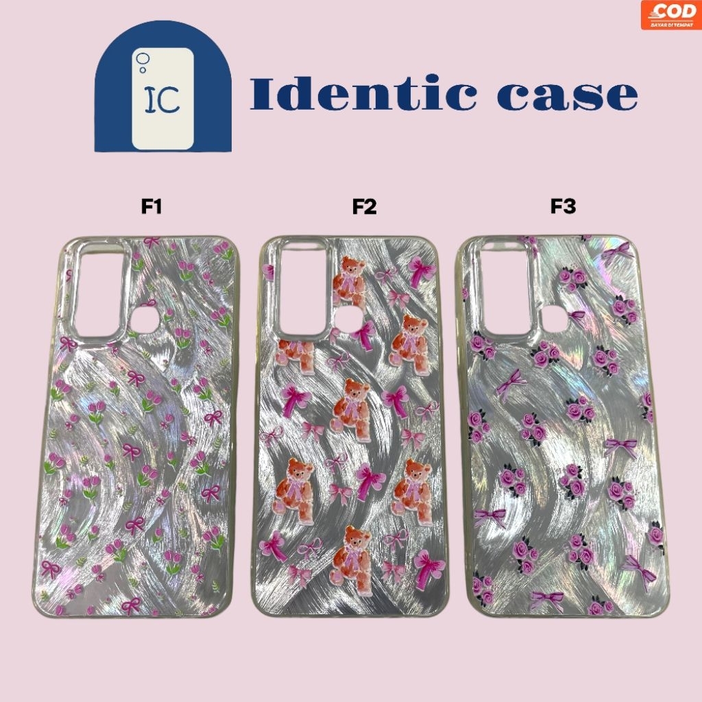 Case Feather VIVO Y30/Y30i/Y50 Hologram Glossy / Case Bulu Polos / Bulu Gambar / Feather Case / Case