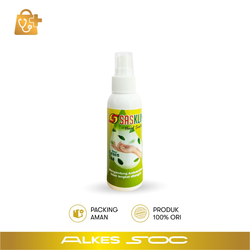 Handsanitizer Aroma Greentea 100 ml SASKLIN HAND SANITIZER CAIR ANTISEPTIC 70%