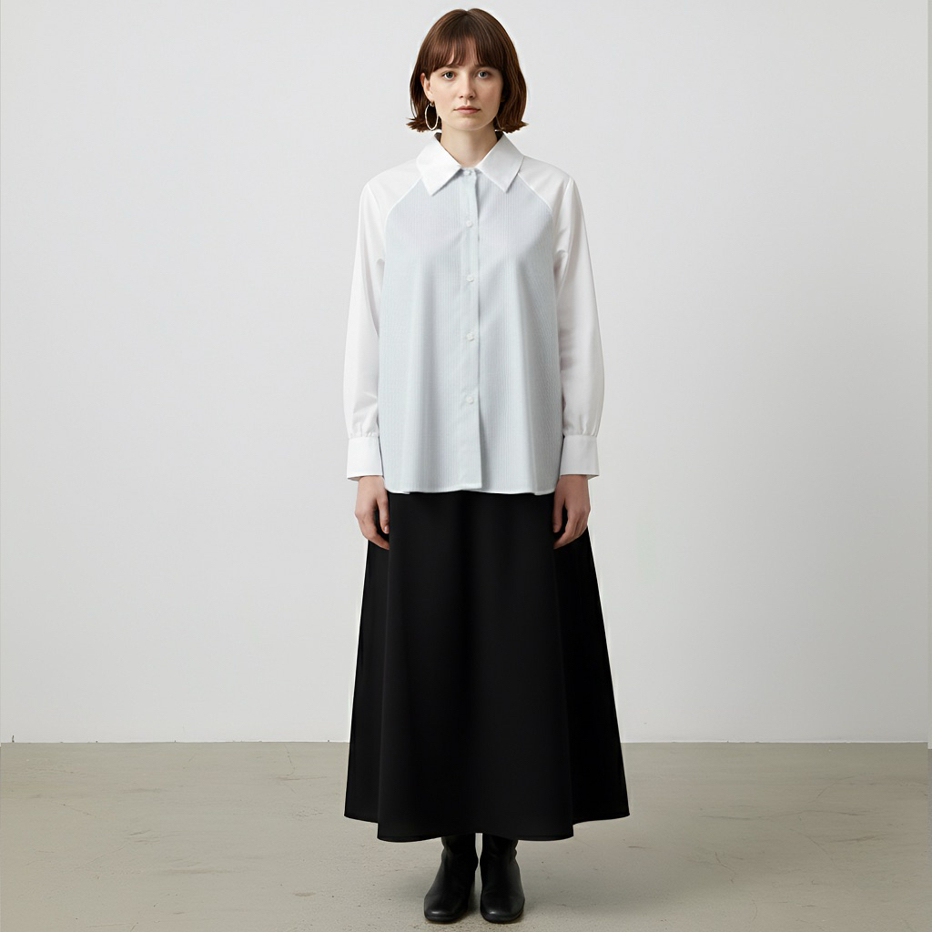 Itang Yunasz RTW - Rilene Round Stripe Blouse Light Green