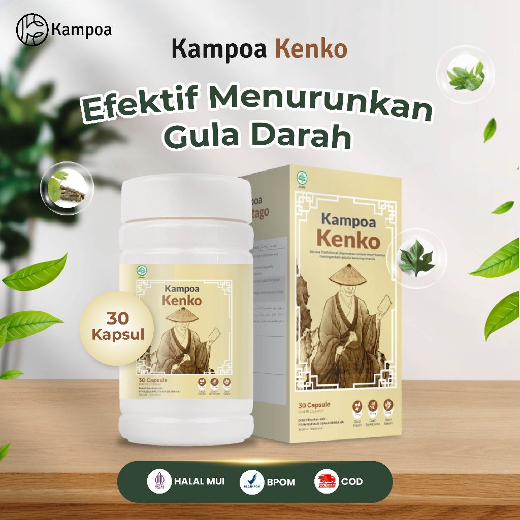 Kampoa Kenko Suplemen Herbal Diabetes Cegah Komplikasi Impotensi