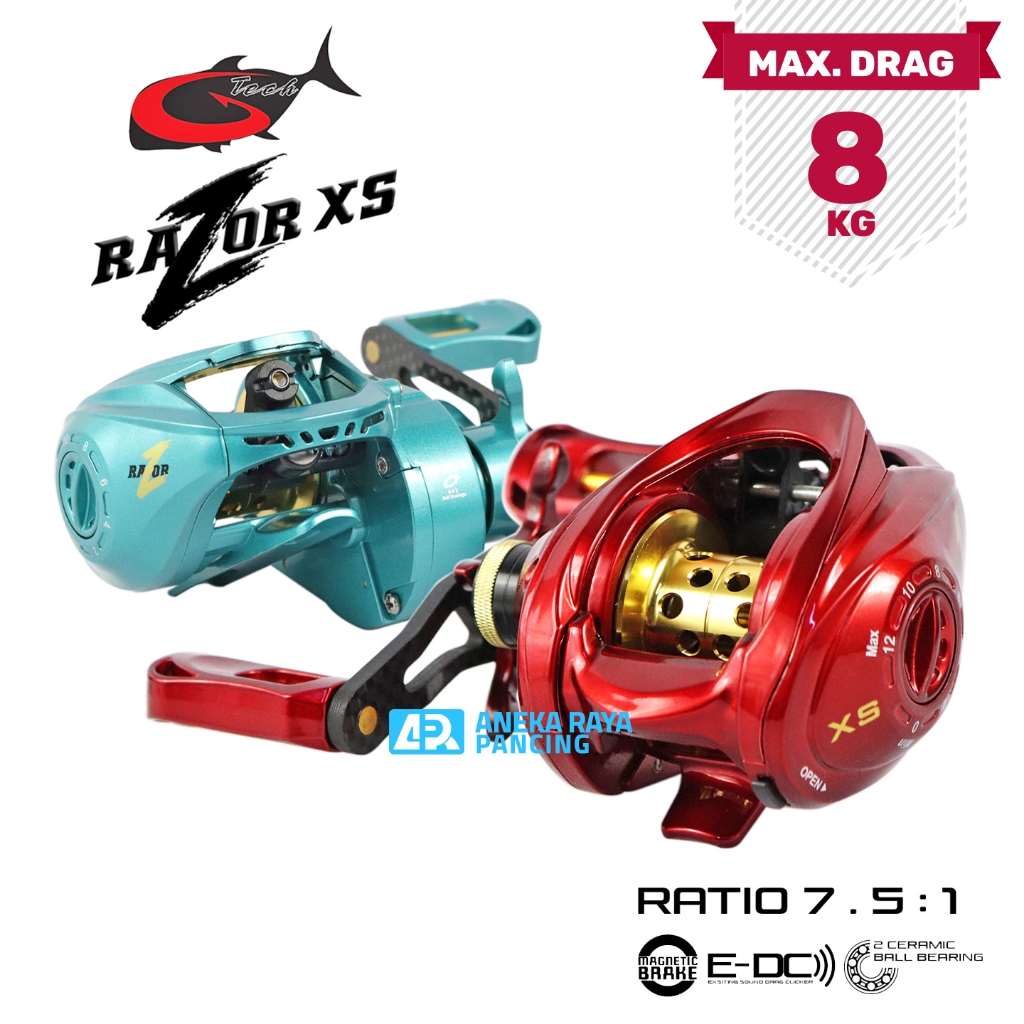 Reel BC G-TECH RAZOR XS | EDC Baitcasting | Toman Sungai Rawa Resmi GTech