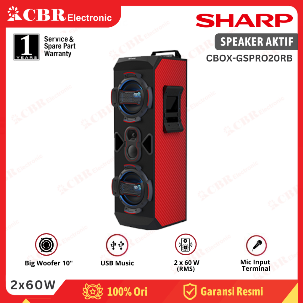 Speaker SHARP CBOX-GSPRO20RB - Batam