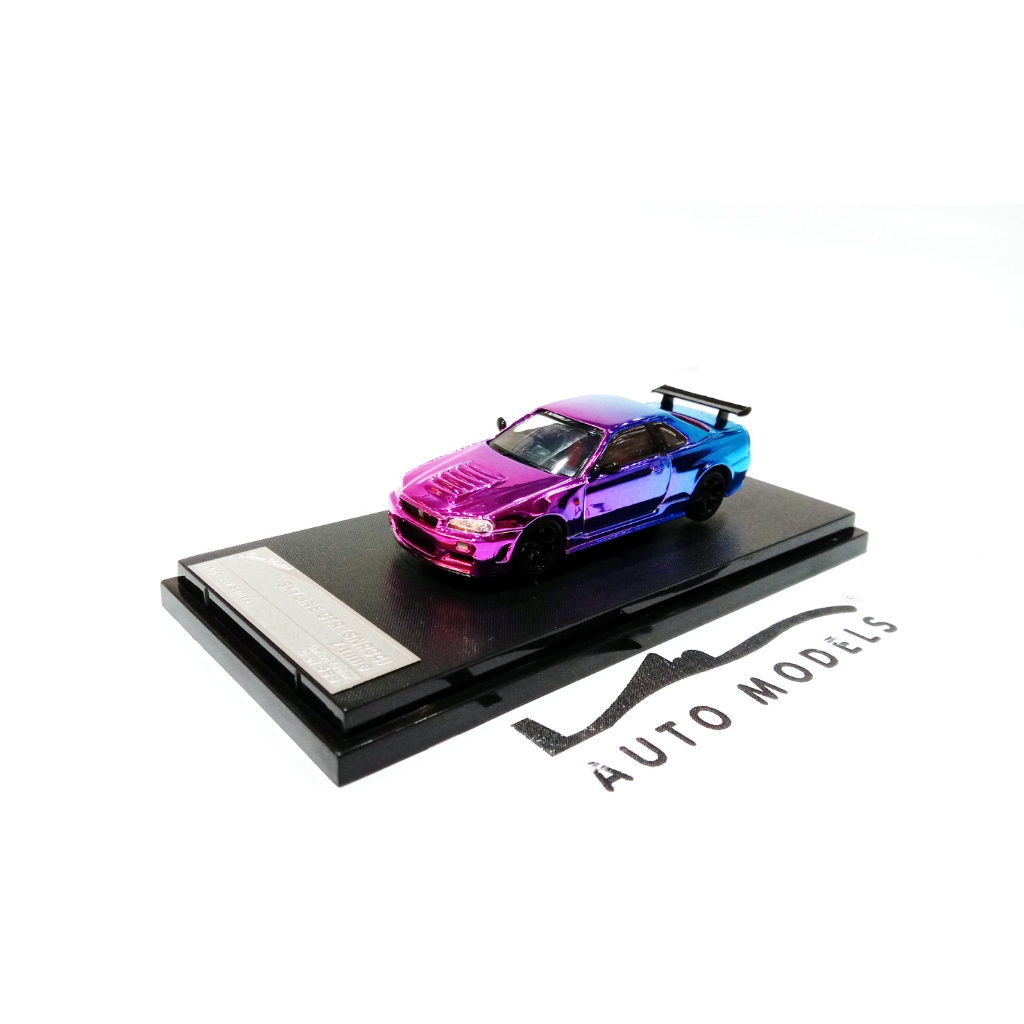 Stance Hunter Nissan Skyline R34 Chromed Blue Purple